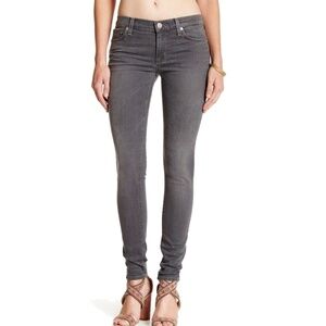 HUDSON Krista Super Skinny Jeans 5-Pocket Dungaree Denim Pants Mid-rise, Grey